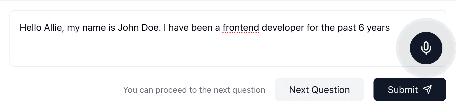 Voice Recognition Feature